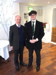 The Rt Hon Peter Lilley MP and Jack Fuller from Uppingham School